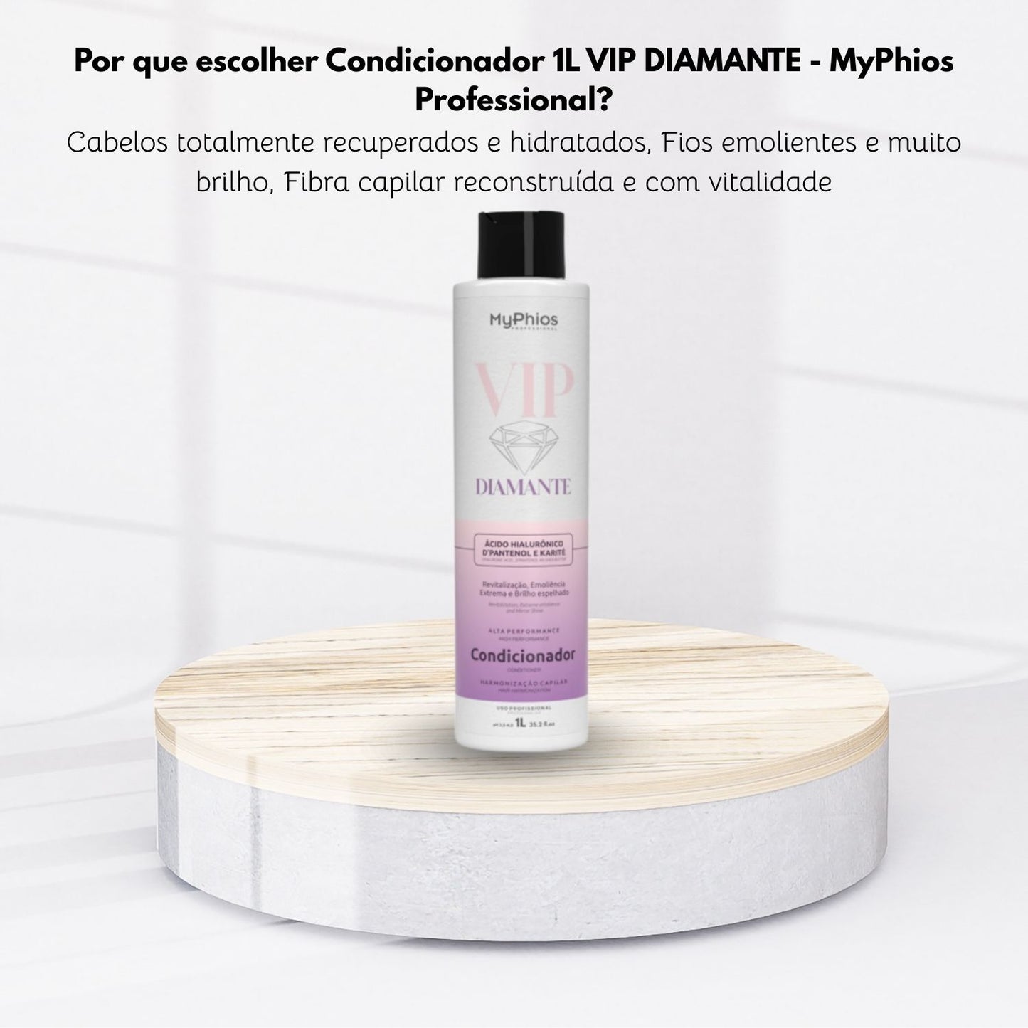 Condicionador MyPhios VIP Diamante Hidratação Brilho Intenso 1 Litro