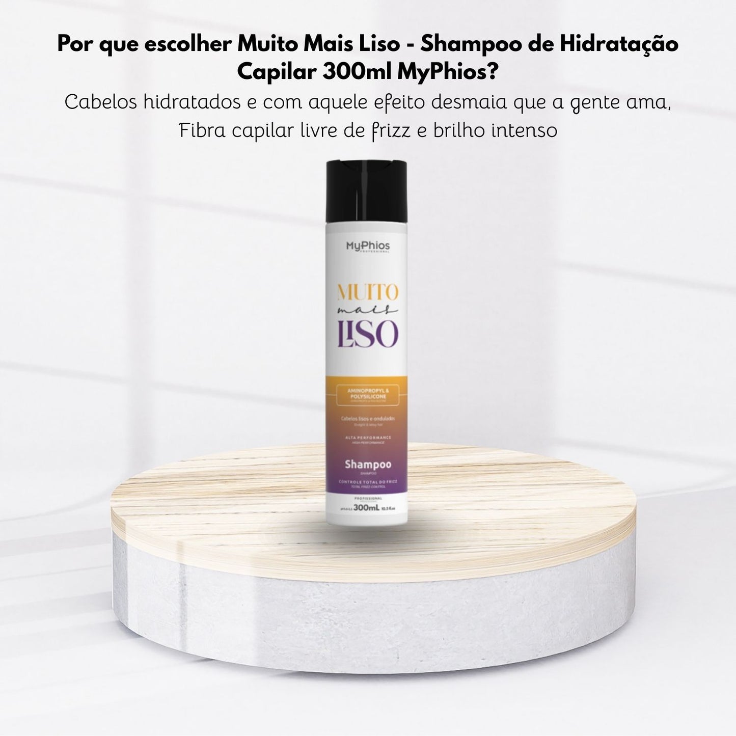 Shampoo MyPhios Muito Mais Liso Redução de Frizz 300 ml