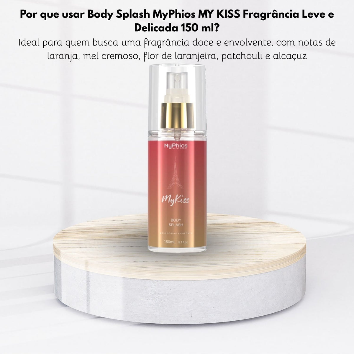 Body Splash MyPhios MY KISS Fragrância Leve e Delicada 150 ml