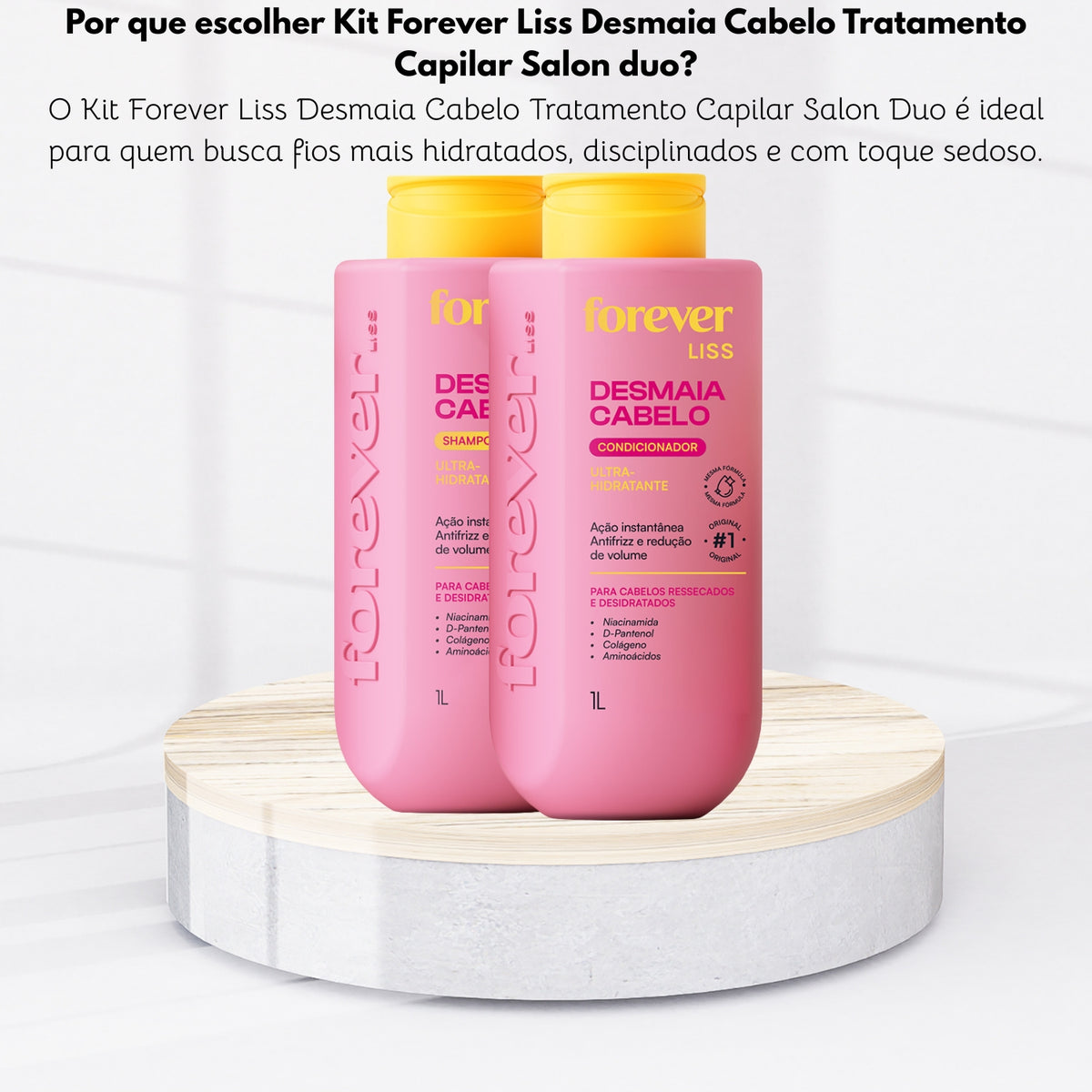 Kit Forever Liss Desmaia Cabelo Tratamento Capilar Salon duo