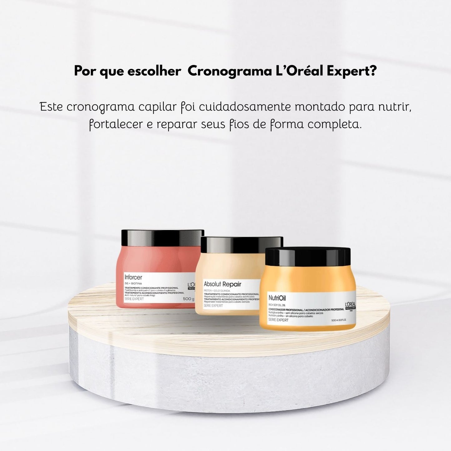 Kit Loreal Cronograma Capilar Máscaras 500 g