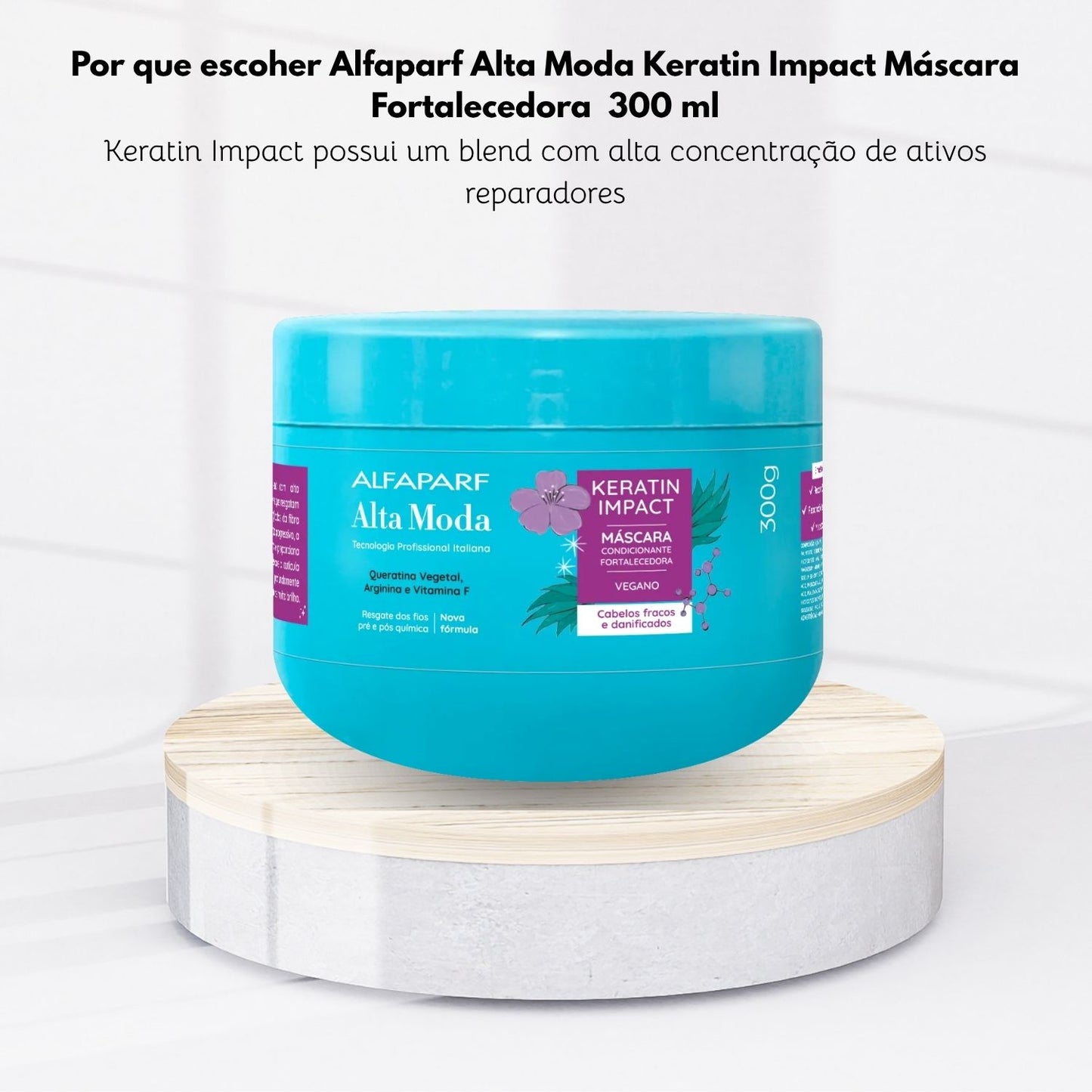 Máscara Alfaparf Alta Moda Keratin Impact Fortalecedora 300 ml