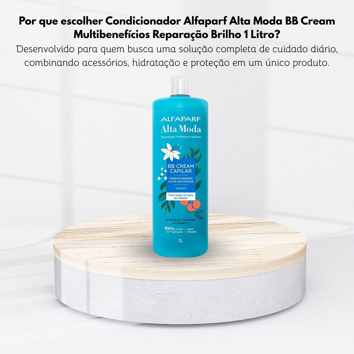 Condicionador Alfaparf Alta Moda BB Cream Multibenefícios Reparação Brilho 1 Litro