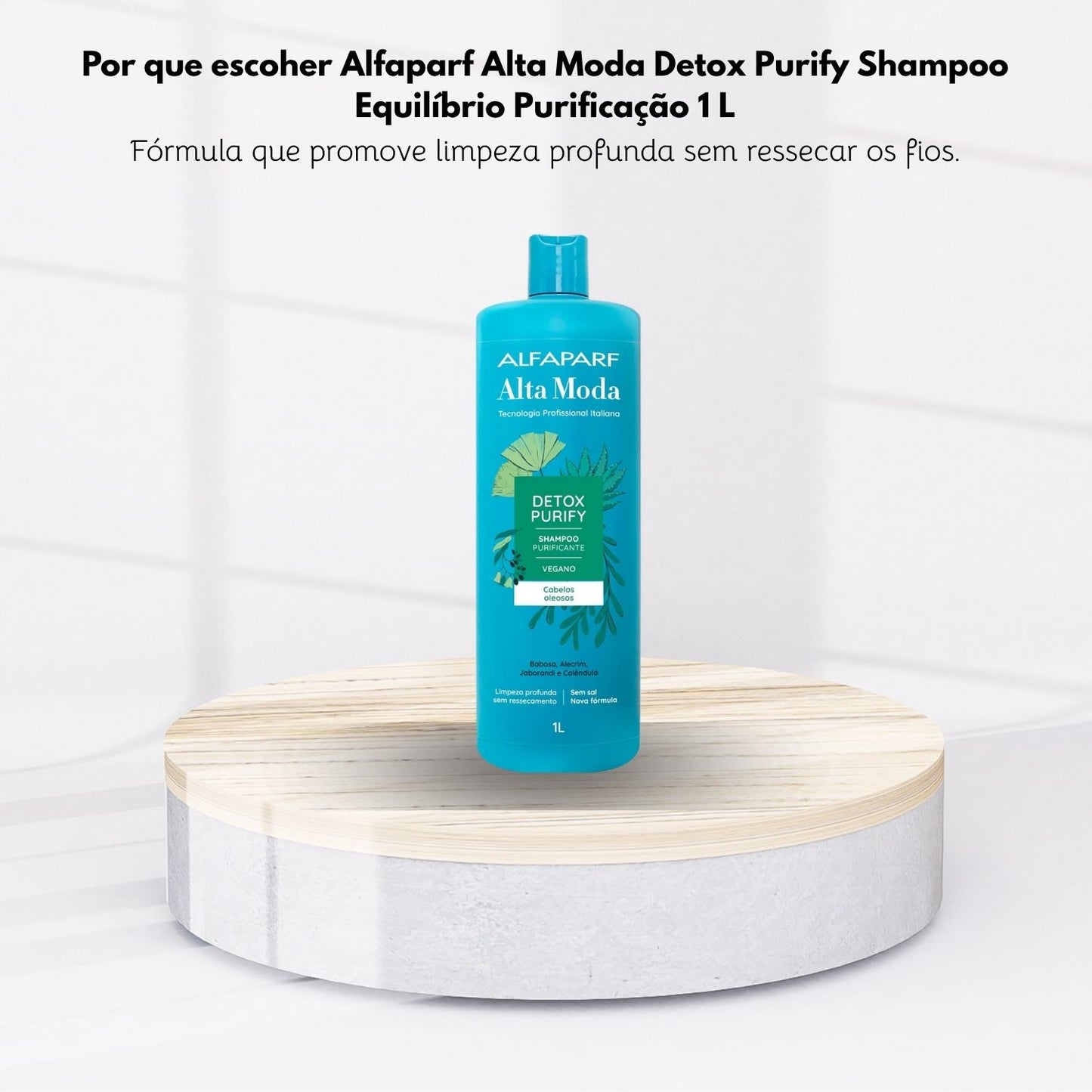 Shampoo Antirresíduo Alfaparf Alta Moda Detox Purify Equilíbrio Purificação 1 Litro