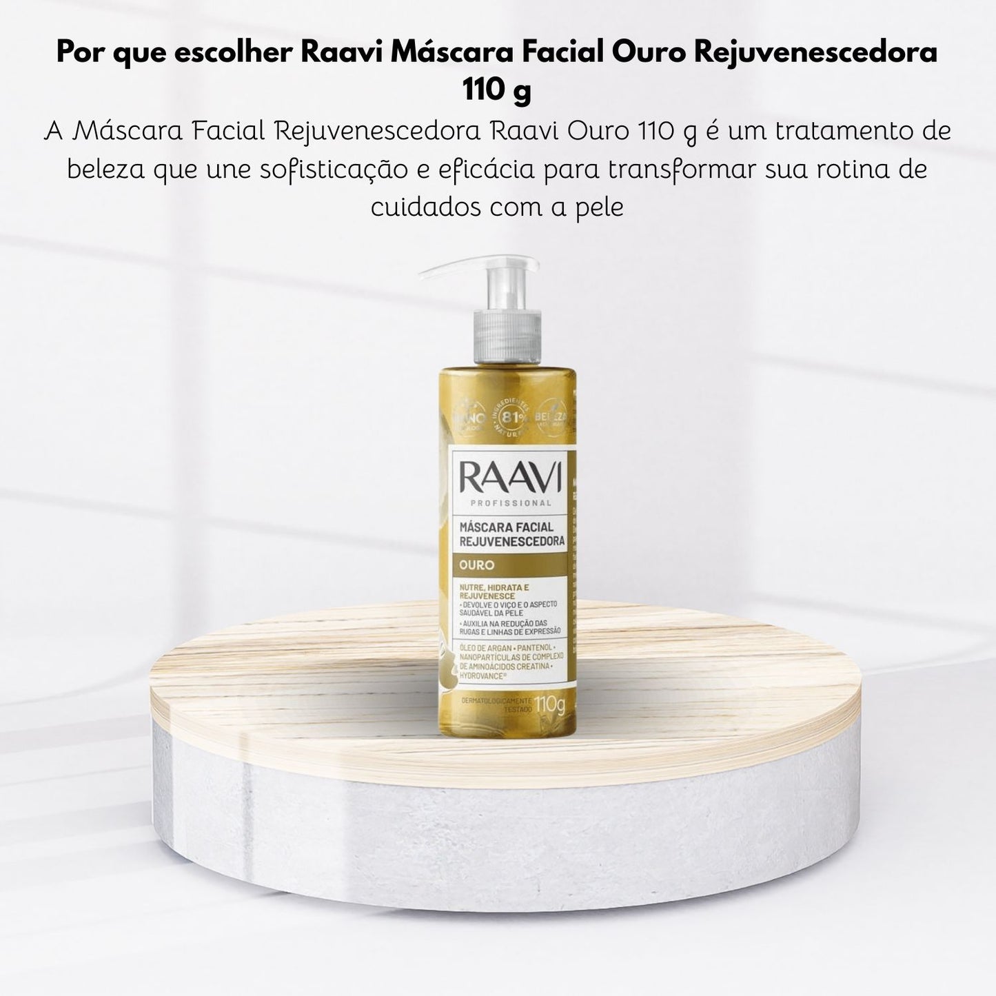 Máscara Raavi Facial Ouro Rejuvenescedora 110 g