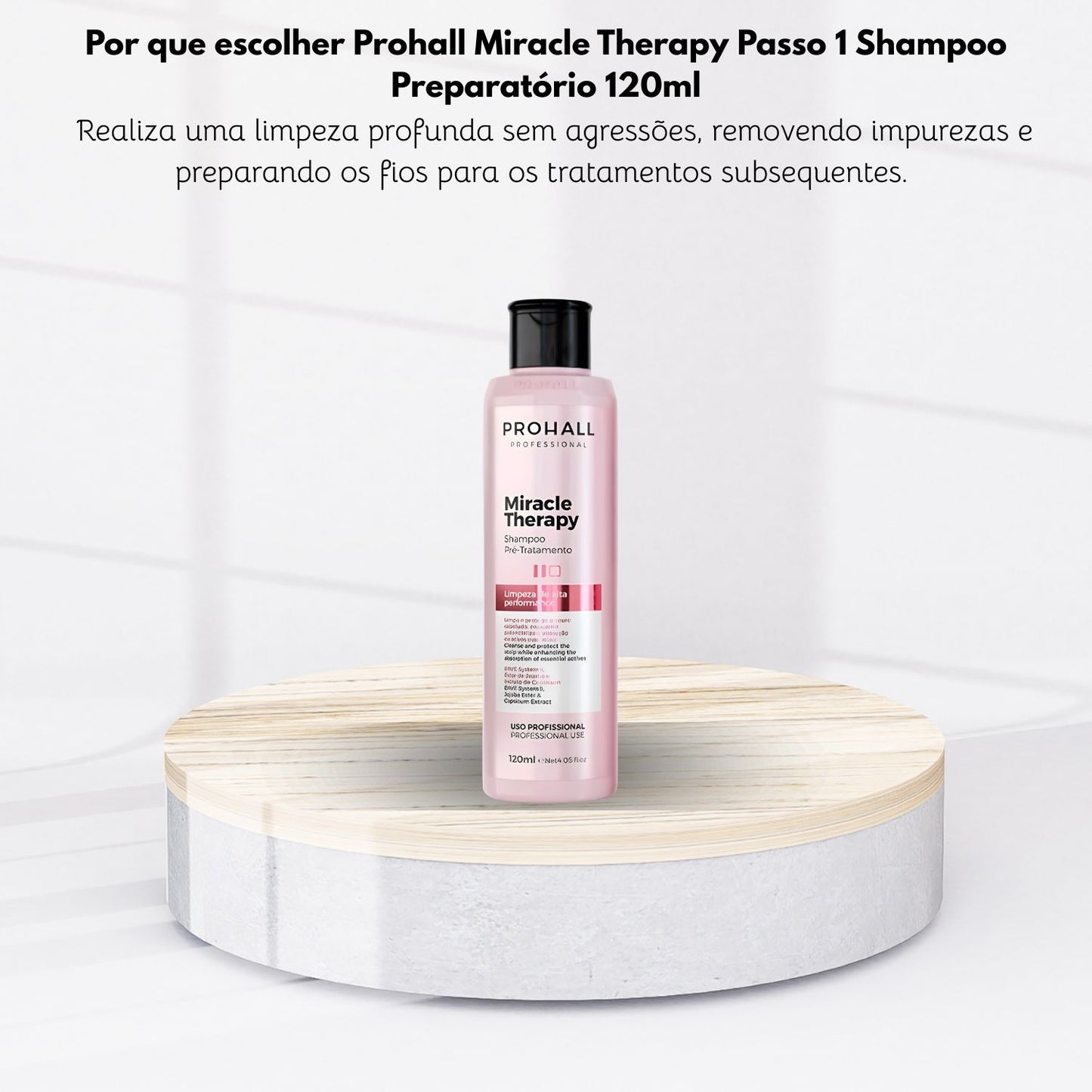 Shampoo Prohall Miracle Therapy Limpeza Suave 120 ml