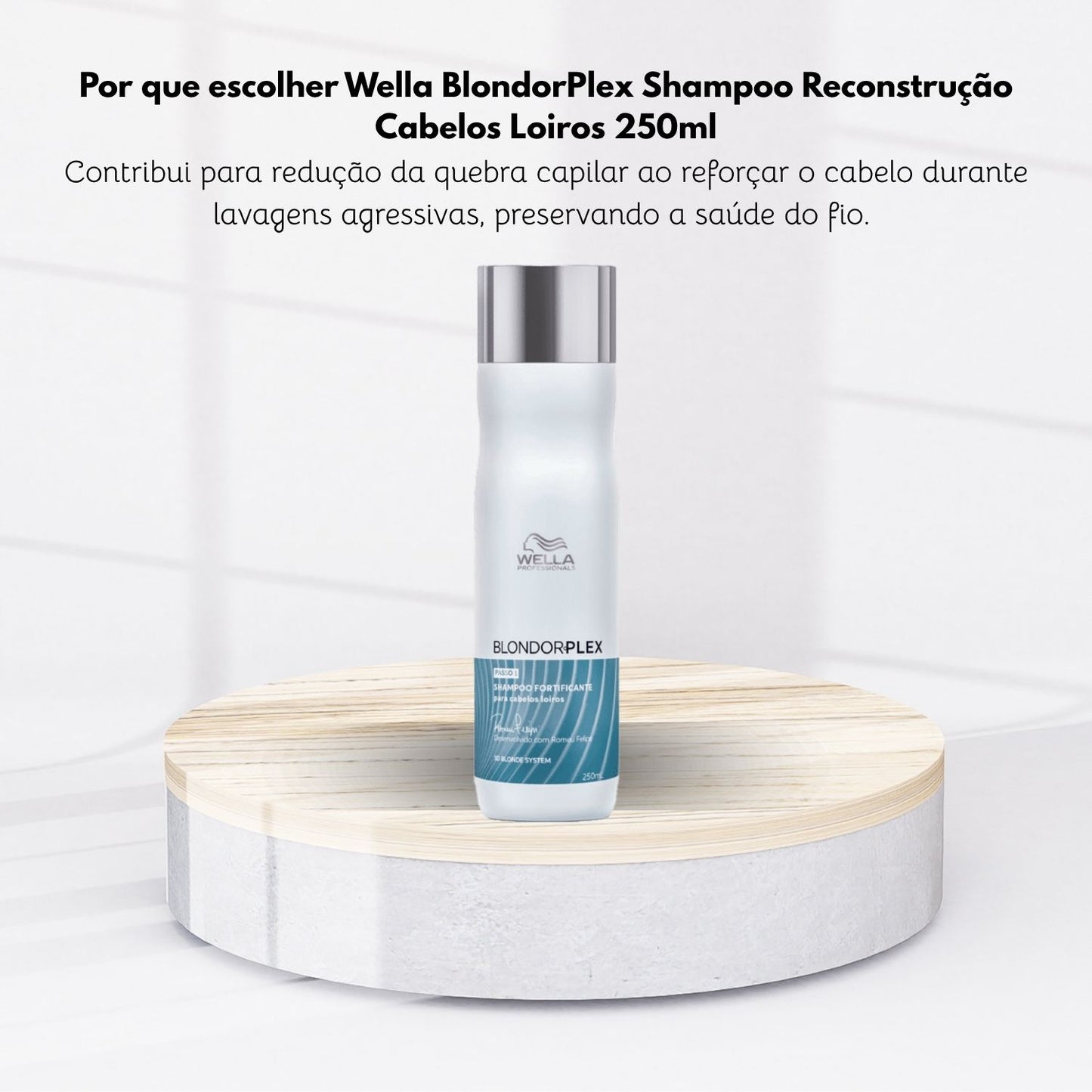Shampoo Wella BlondorPlex Reconstrução Cabelos Loiros 250 ml