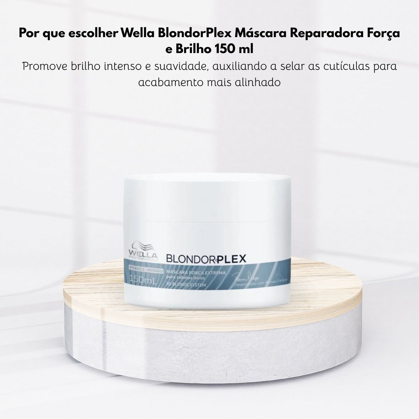 Máscara Wella BlondorPlex Reparadora Força e Brilho 150 ml