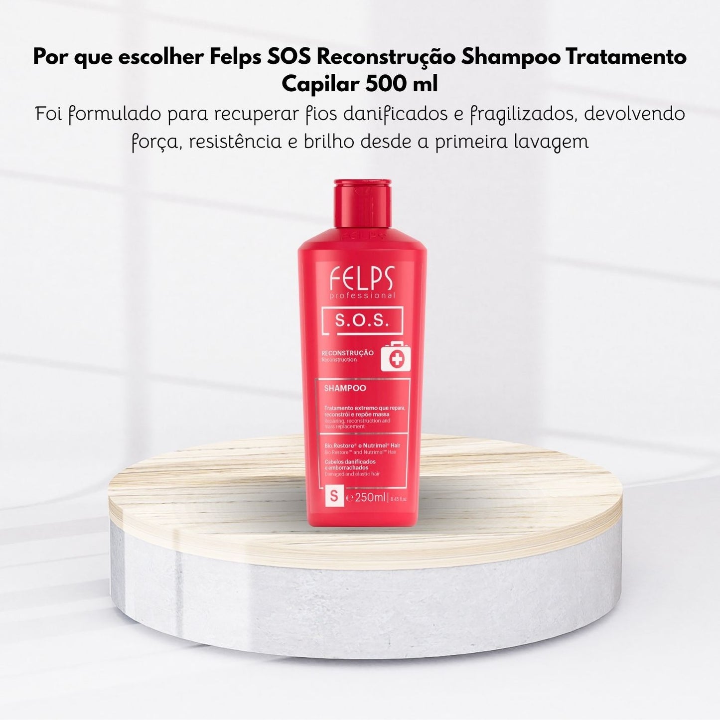 Felps SOS Reconstrução Shampoo Tratamento Capilar 500 ml