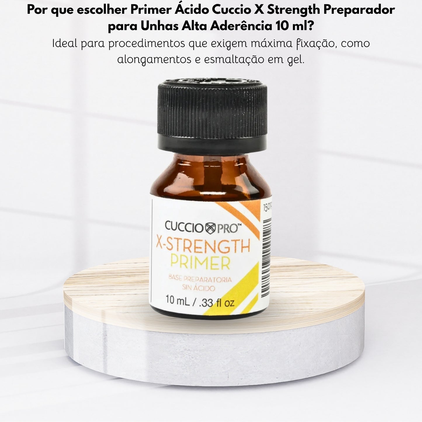 Primer Ácido Cuccio X Strength Preparador para Unhas Alta Aderência 10 ml