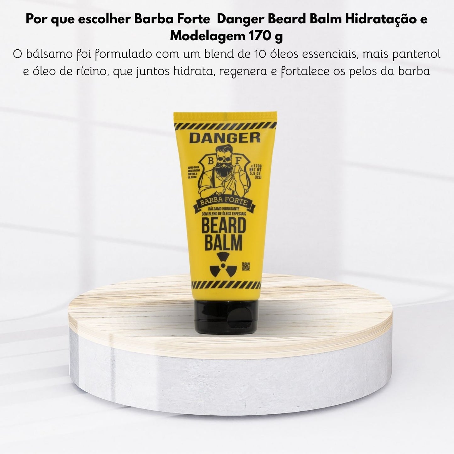 Barba Forte Danger Beard Balm Hidratação e Modelagem 170 g
