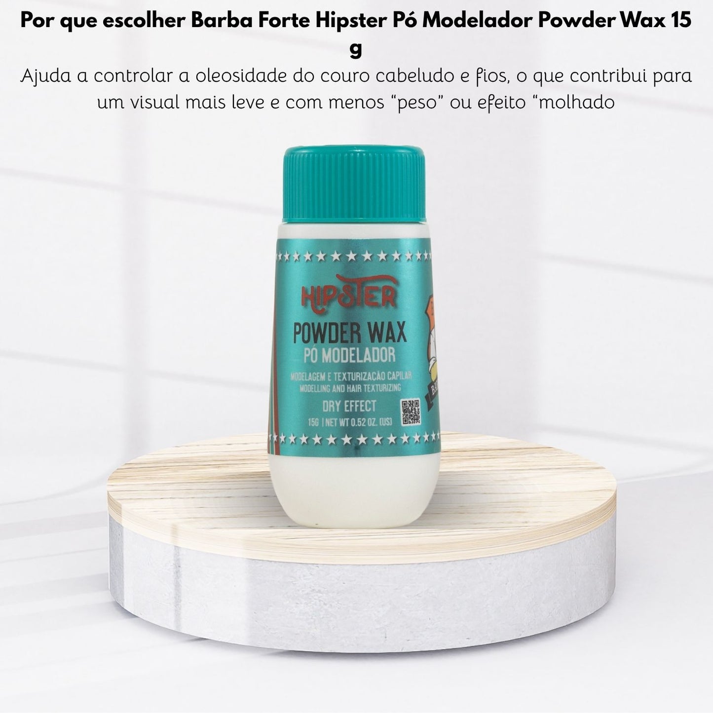Barba Forte Hipster Pó Modelador Powder Wax 15 g