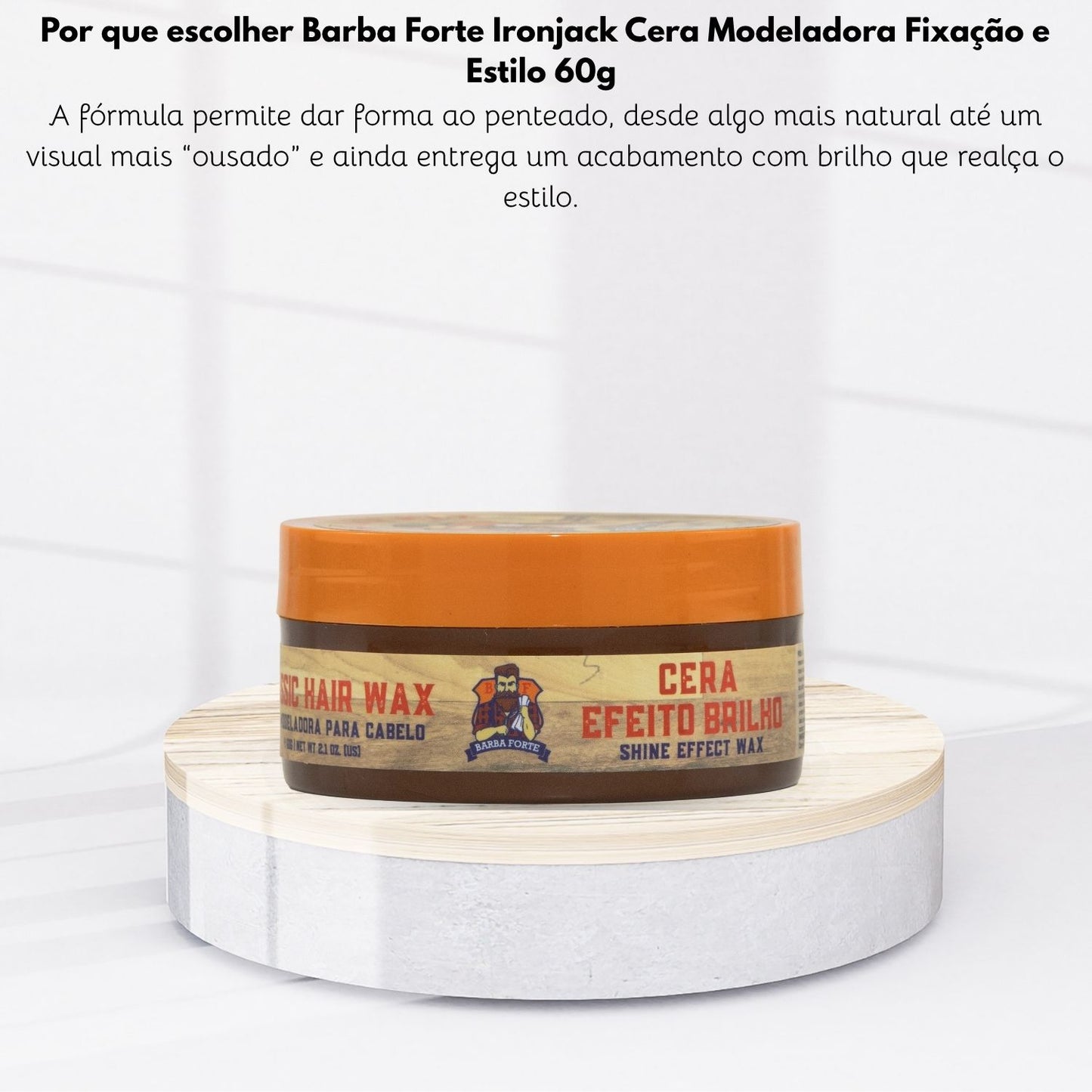 Barba Forte Ironjack Cera Modeladora Fixação 60 g