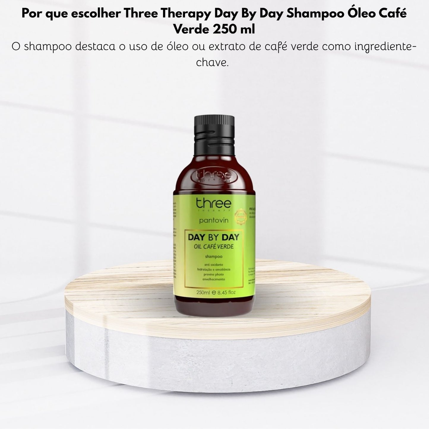 Shampoo Three Therapy Day By Day Oleo Café Verde 250 ml