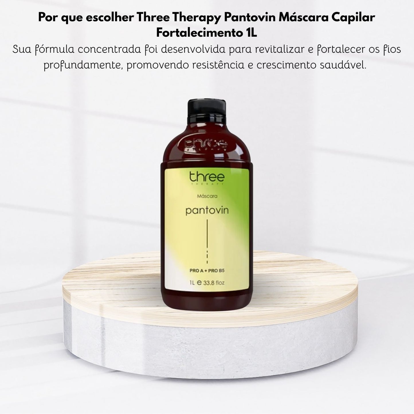 Máscara Three Therapy Pantovin Fortalecimento 1 Litro