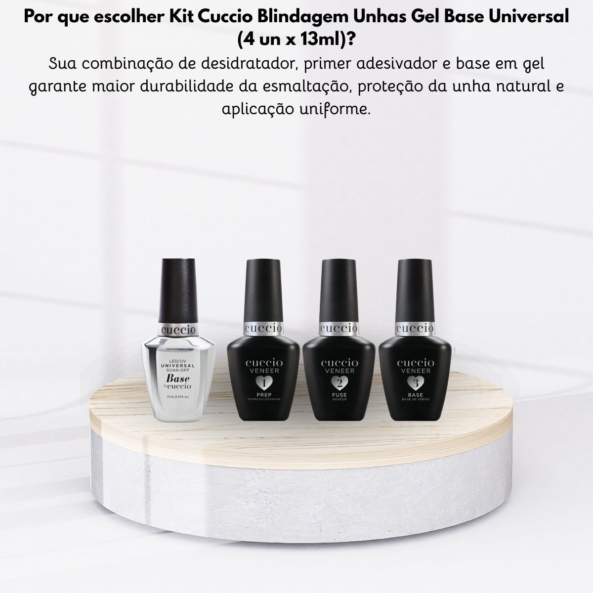 Kit Cuccio Blindagem Unhas Gel Base Universal 13ml
