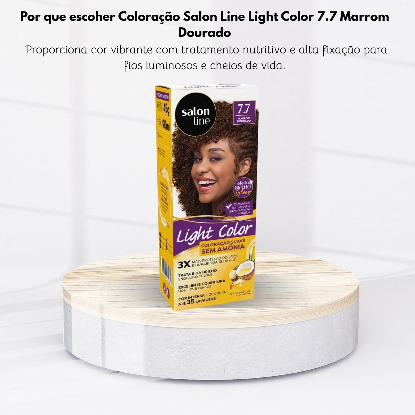 Coloração Salon Line Light Color Profissional 7.7 Marrom Dourado