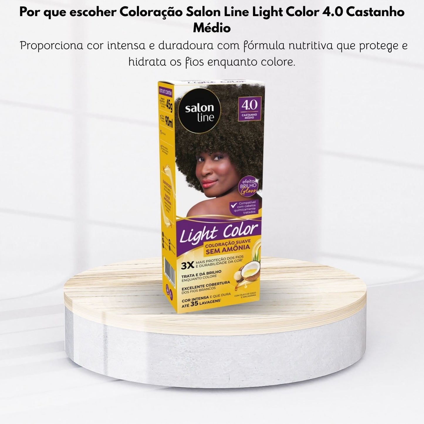 Coloração Salon Line Light Color Profissional 4.0 Castanho Médio