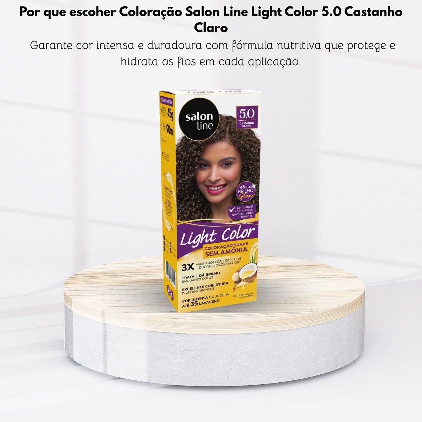 Coloração Salon Line Light Color Profissional 5.0 Castanho Claro