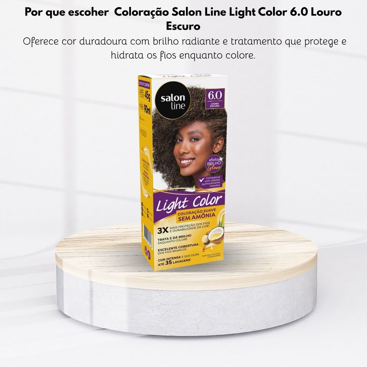Coloração Salon Line Light Color Profissional 6.0 Louro Escuro