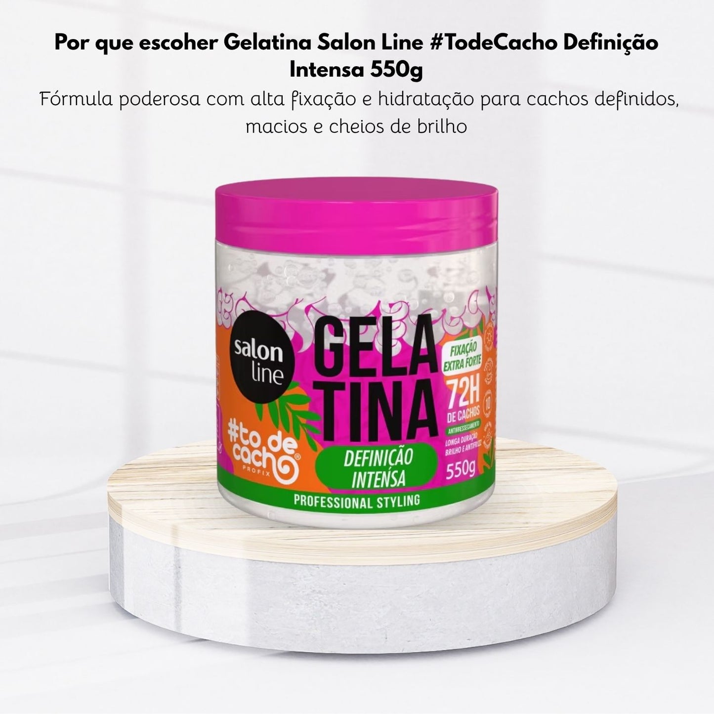 Gelatina Capilar Salon Line #TodeCacho Definição Intensa 550 g