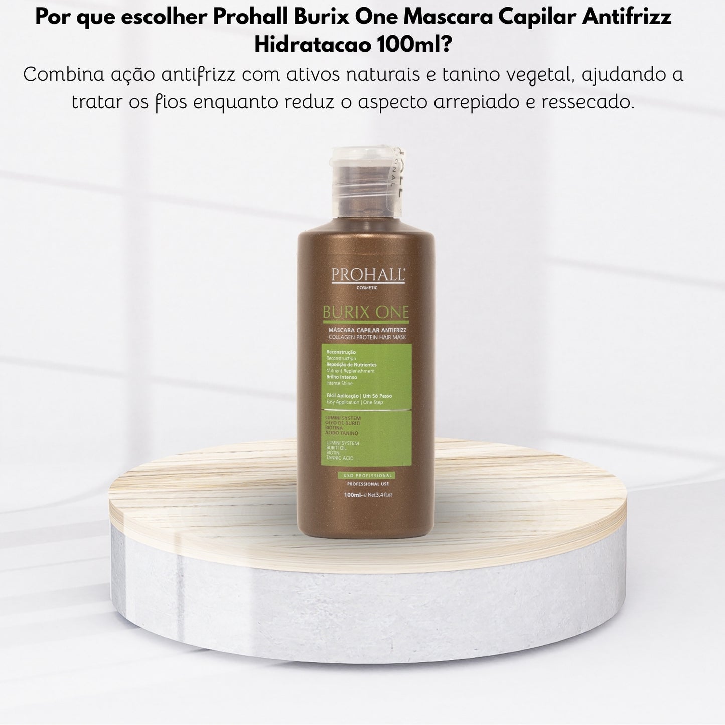 Prohall Burix One Mascara Capilar Antifrizz Hidratacao 100ml