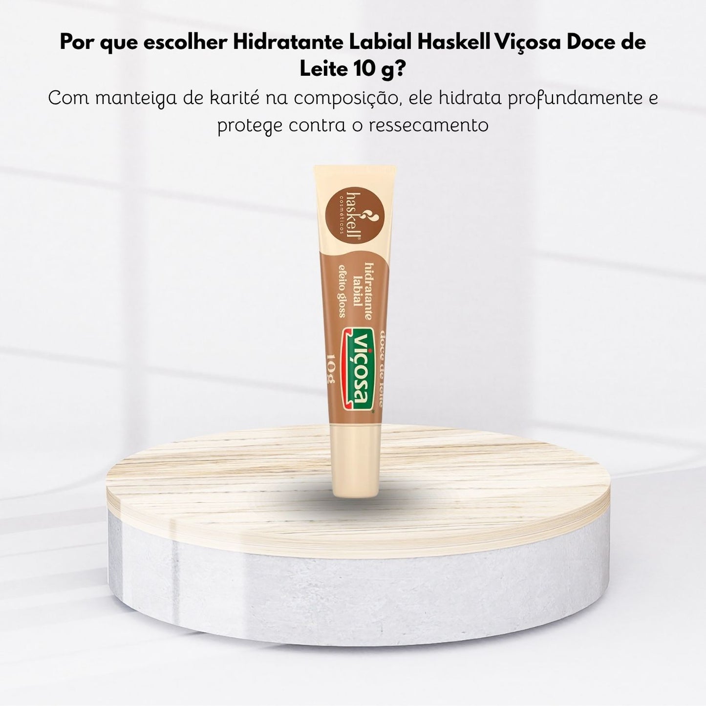 Hidratante Labial Haskell Viçosa Doce de Leite 10 g
