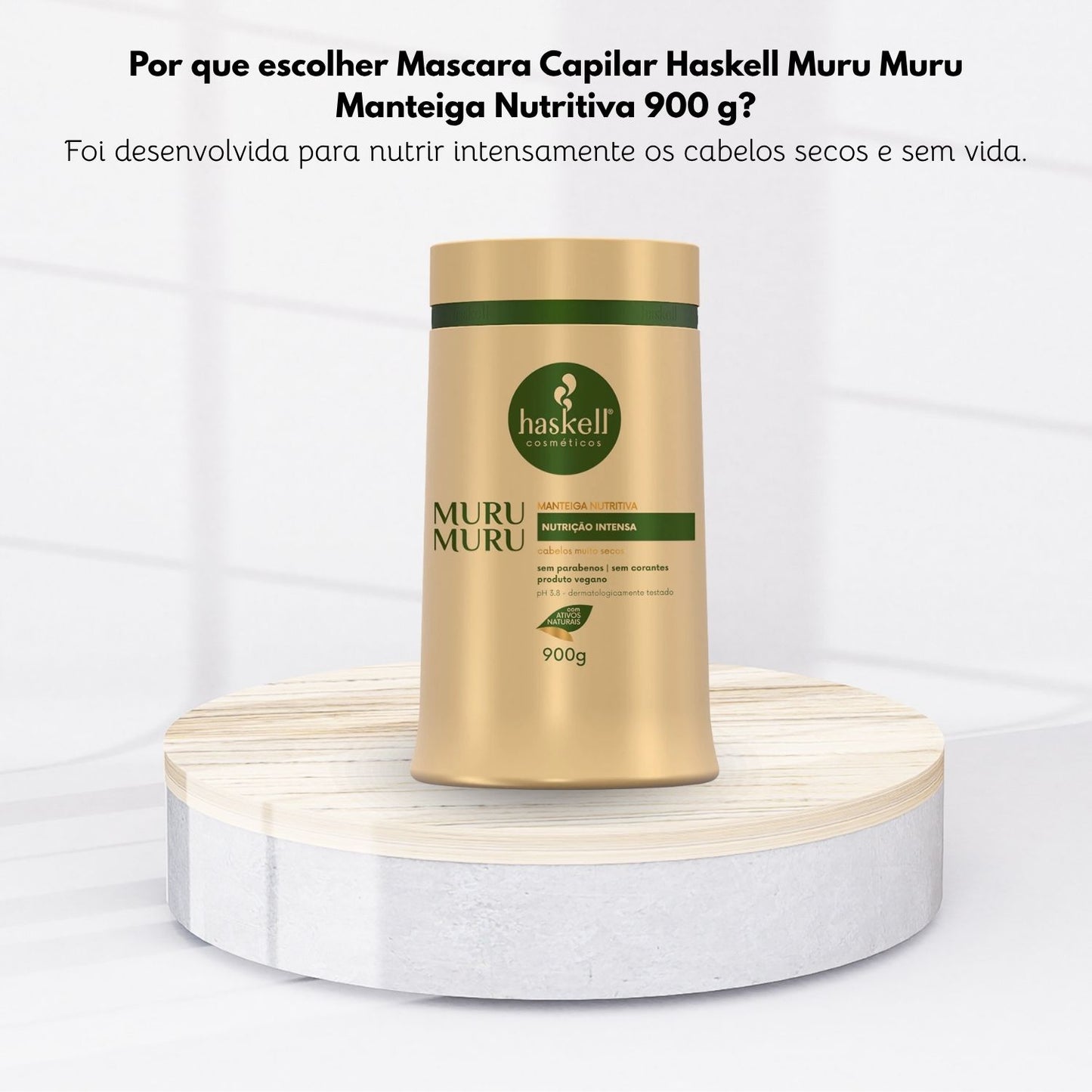 Mascara Capilar Haskell Muru Muru Manteiga Nutritiva 900 g