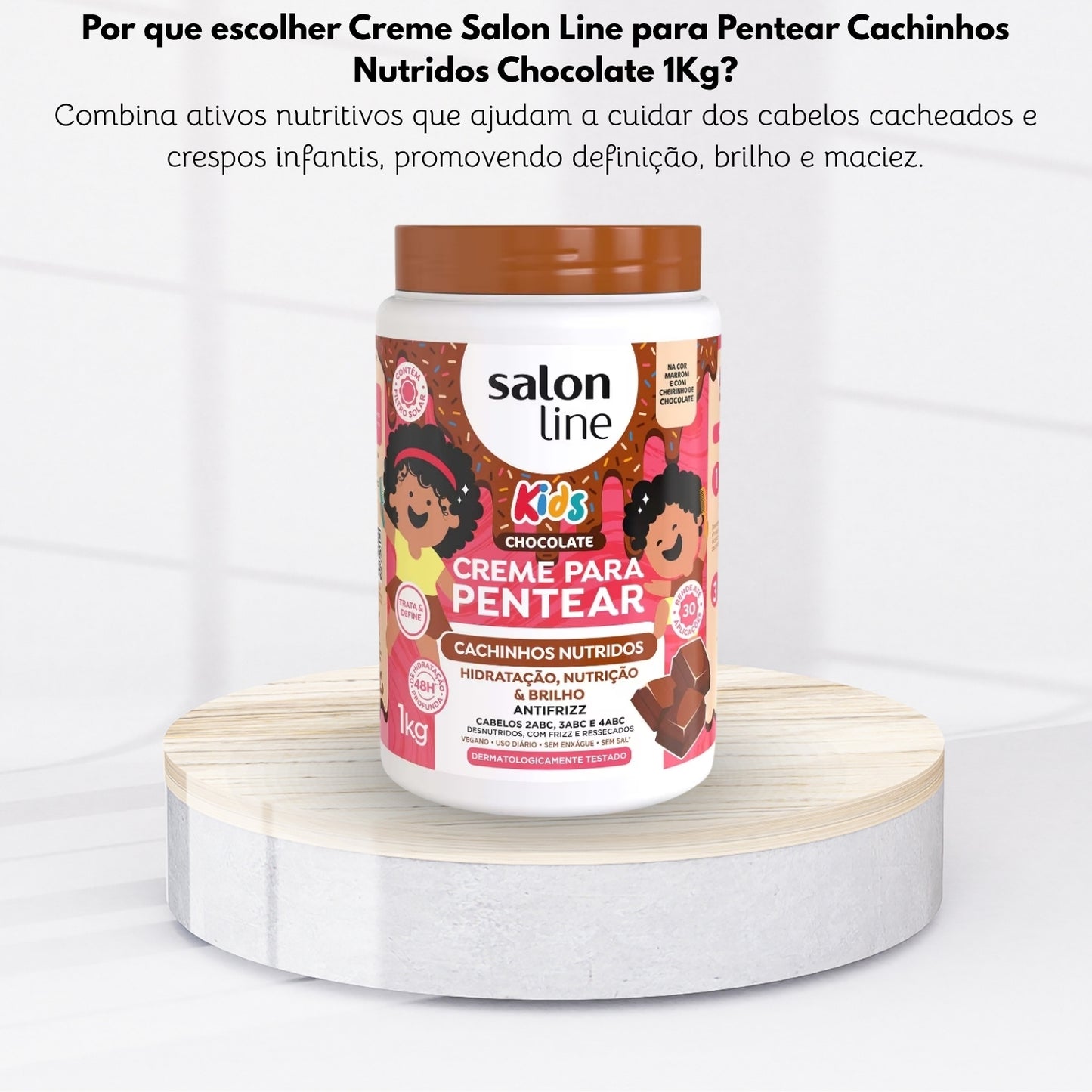 Creme Salon Line de Pentear Cachinhos Nutridos Chocolate 1Kg