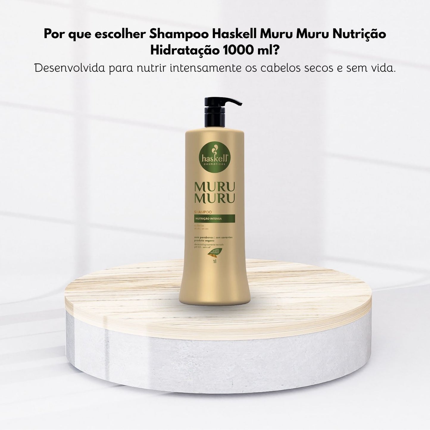 Shampoo Haskell Muru Muru Nutrição Hidratação 1000 ml