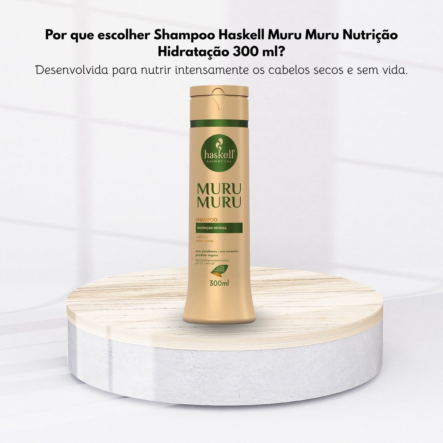 Shampoo Haskell Muru Muru Nutrição Hidratação 300 ml