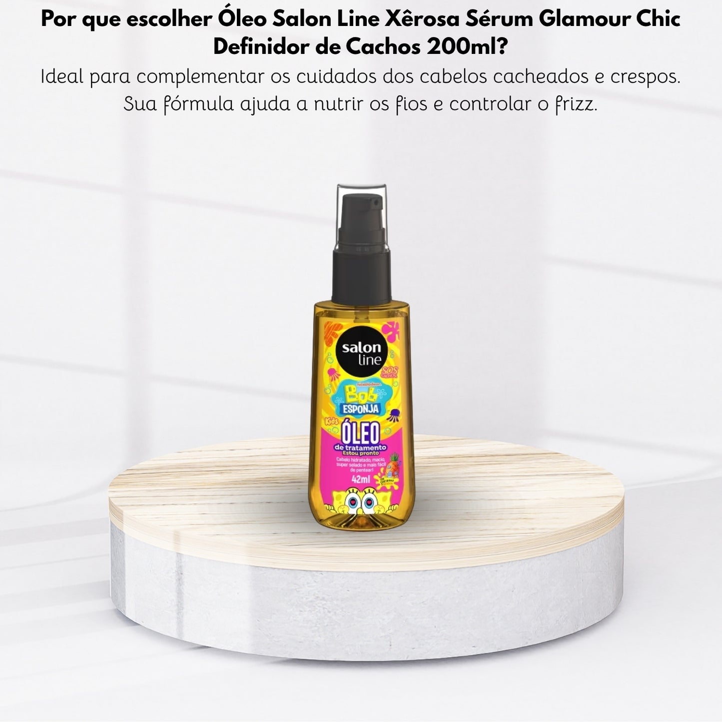 Óleo Salon Line SOS Cachos Bob Esponja Tratamento Capilar 42ml