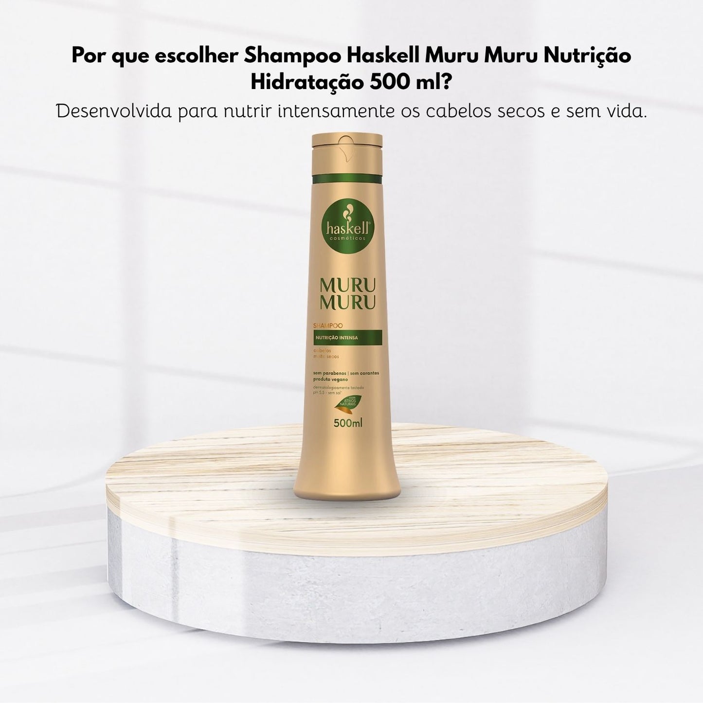 Shampoo Haskell Muru Muru Nutrição Hidratação 500 ml