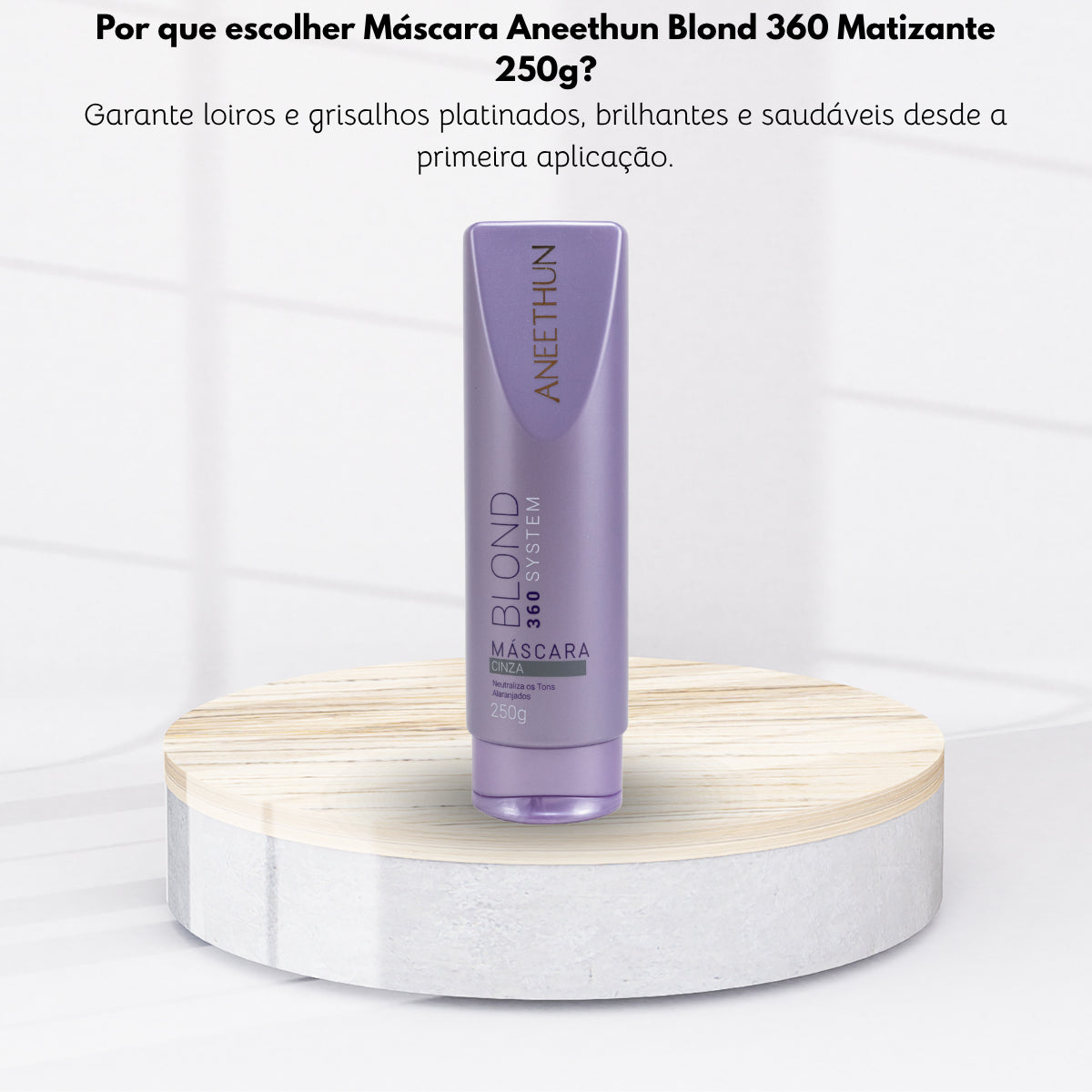 Máscara Aneethun Blond 360 Cinza Matizante 250g