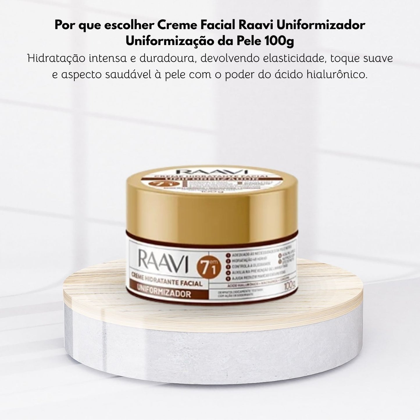 Creme Facial Raavi Uniformizador Uniformização da Pele 100 g