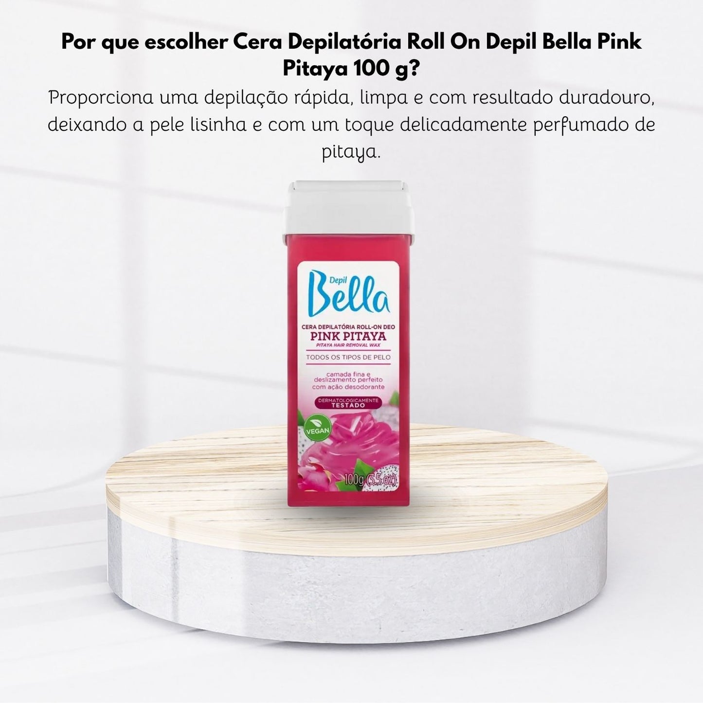 Cera Depilatória Roll On Depil Bella Pink Pitaya 100 g