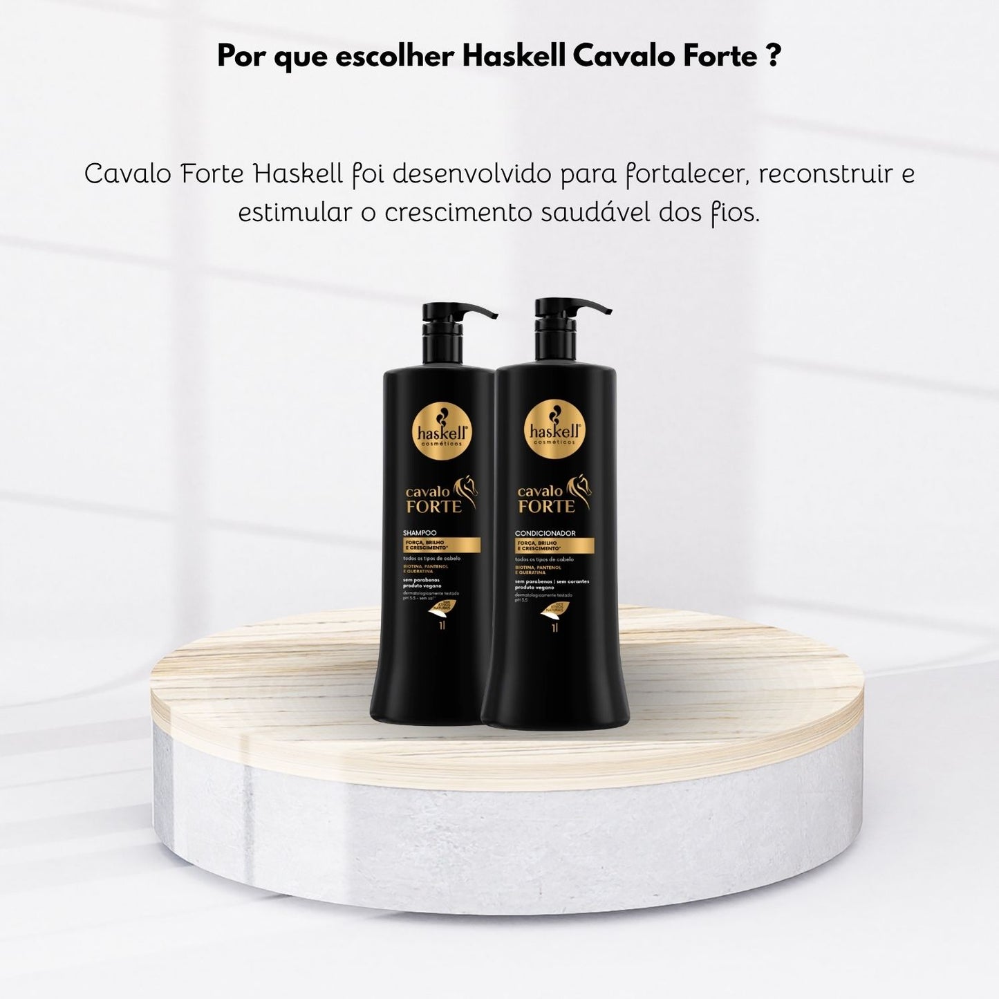 Kit Haskell Cavalo Forte Shampoo e Condicionador 1000ml