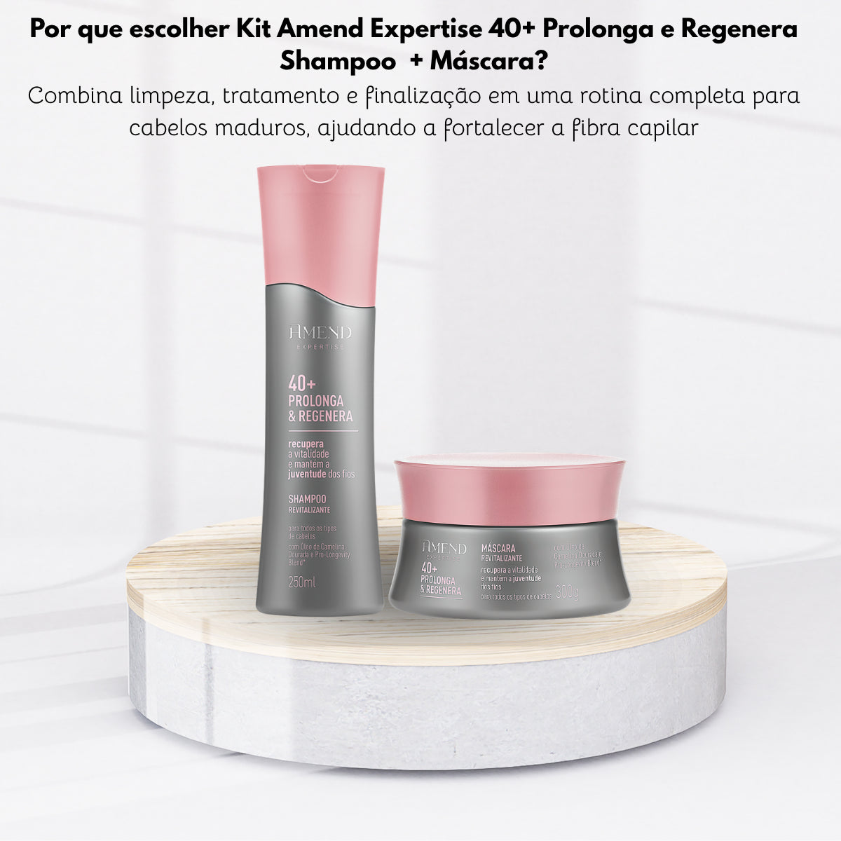 Kit Amend Expertise 40 + Prolonga e Regenera Shampoo Máscara