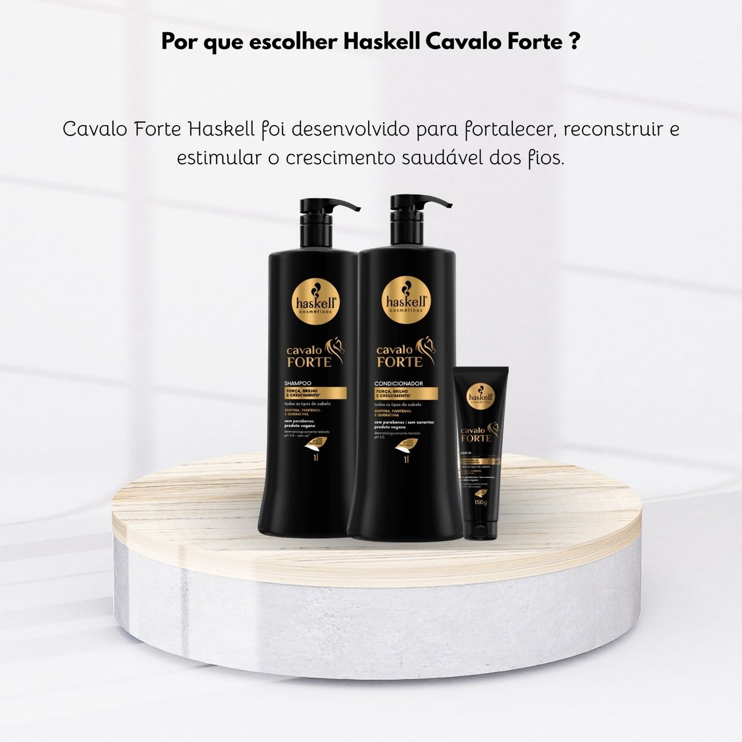 Kit Haskell Cavalo Forte Duo e Leave-in 150 g
