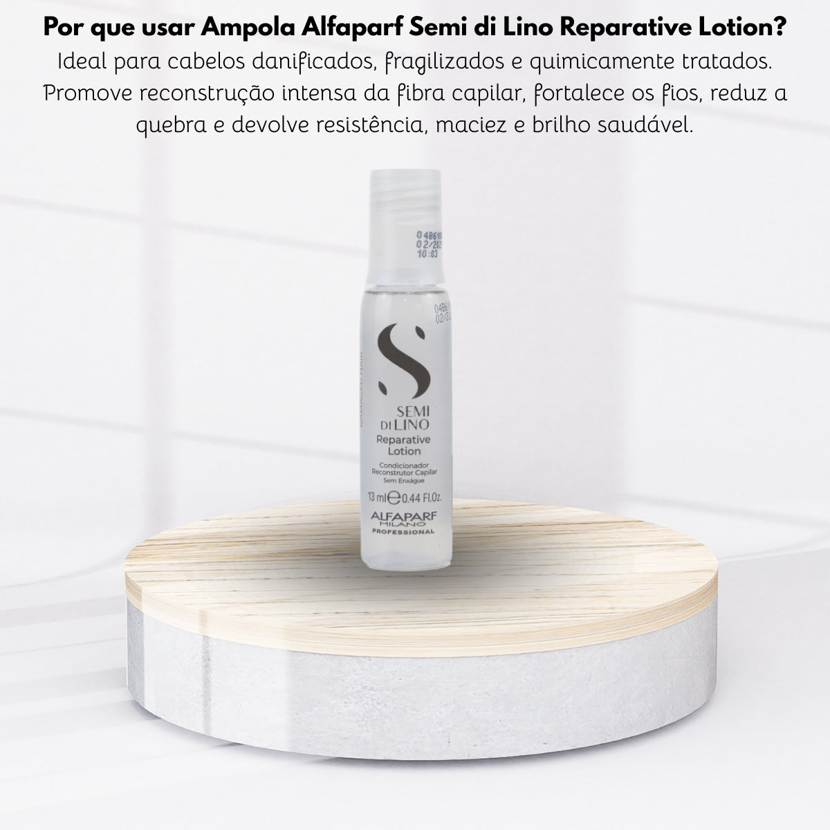 Ampola Alfaparf Semi di Lino Reconstrução Capilar Reparative Lotion 13 ml