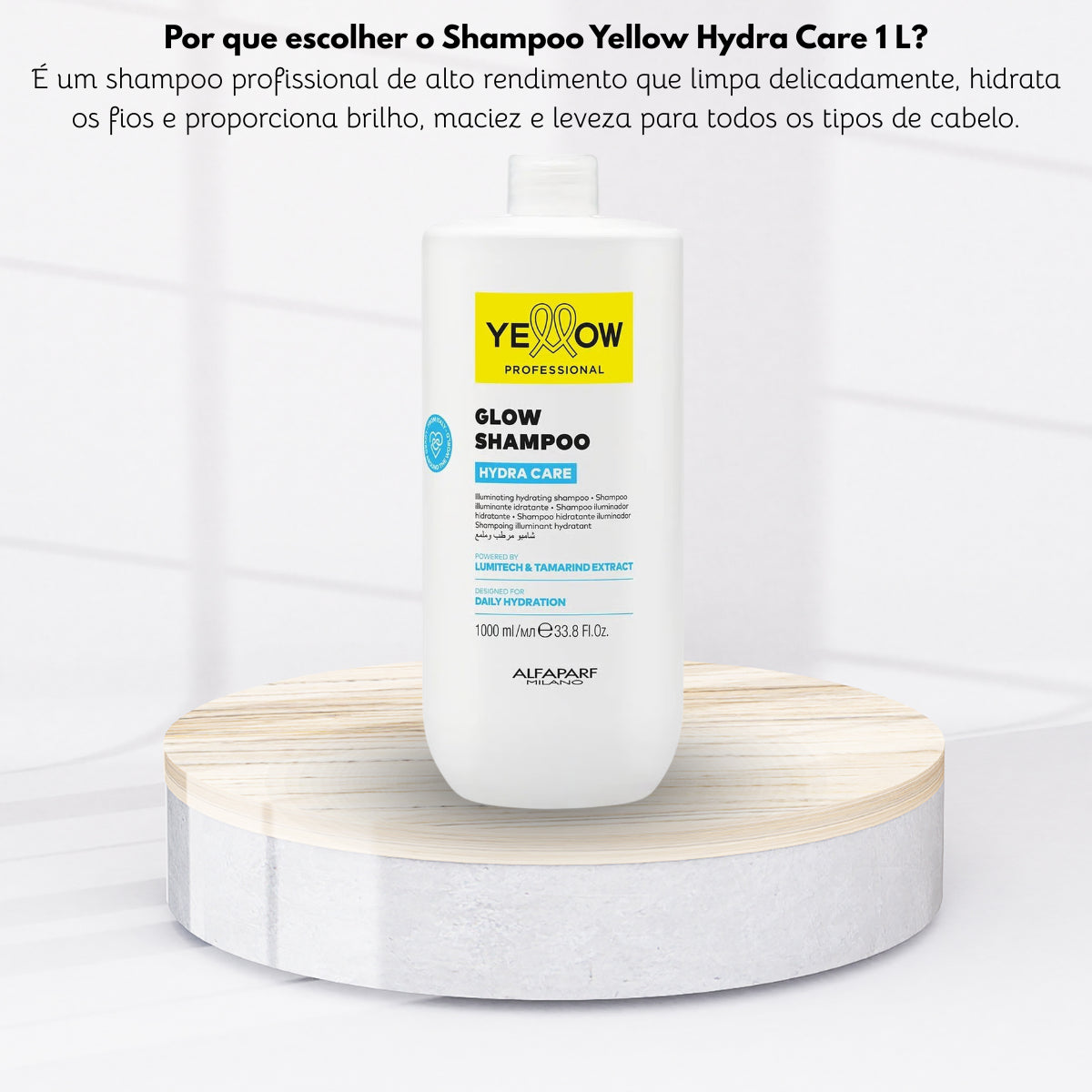 Shampoo Yellow Hydra Care Glow Hidratante Capilar 1 L