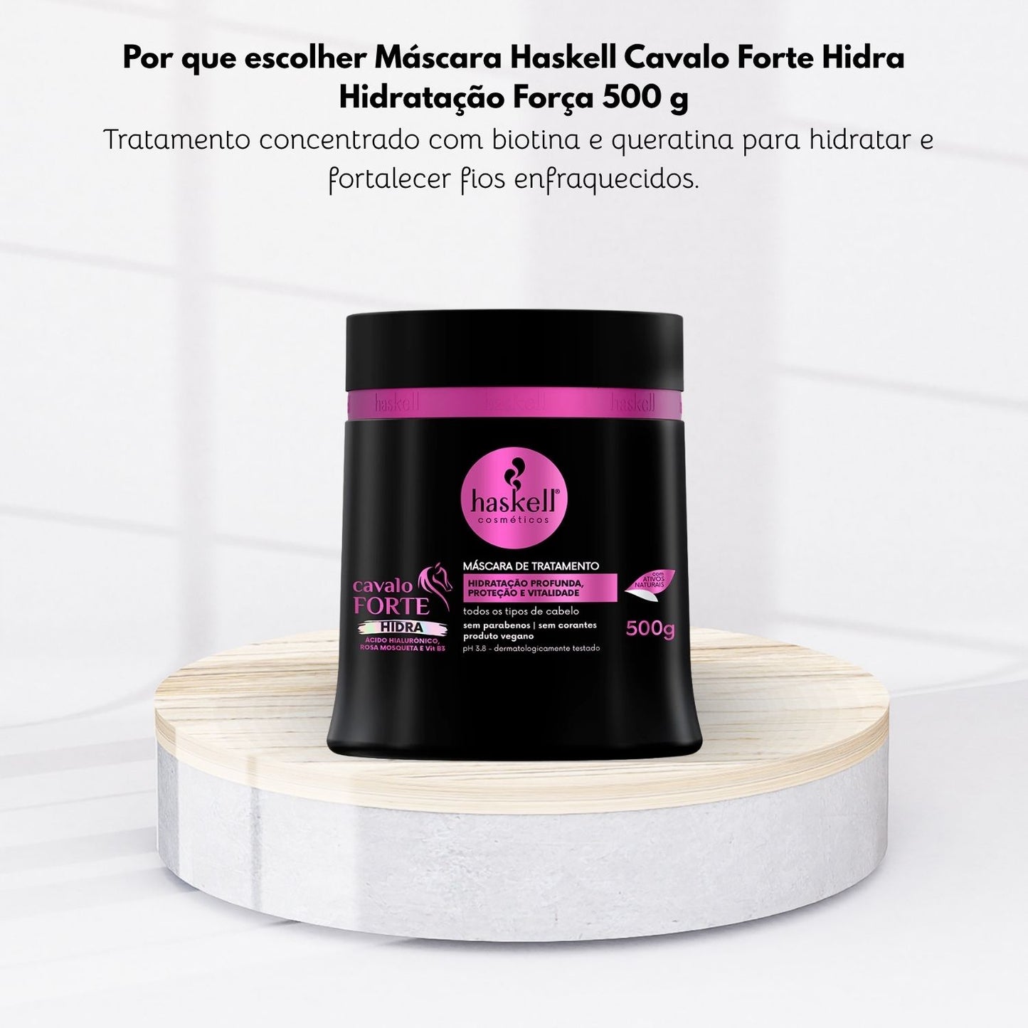 Máscara Haskell Cavalo Forte Hidra Hidratação Força 500 g