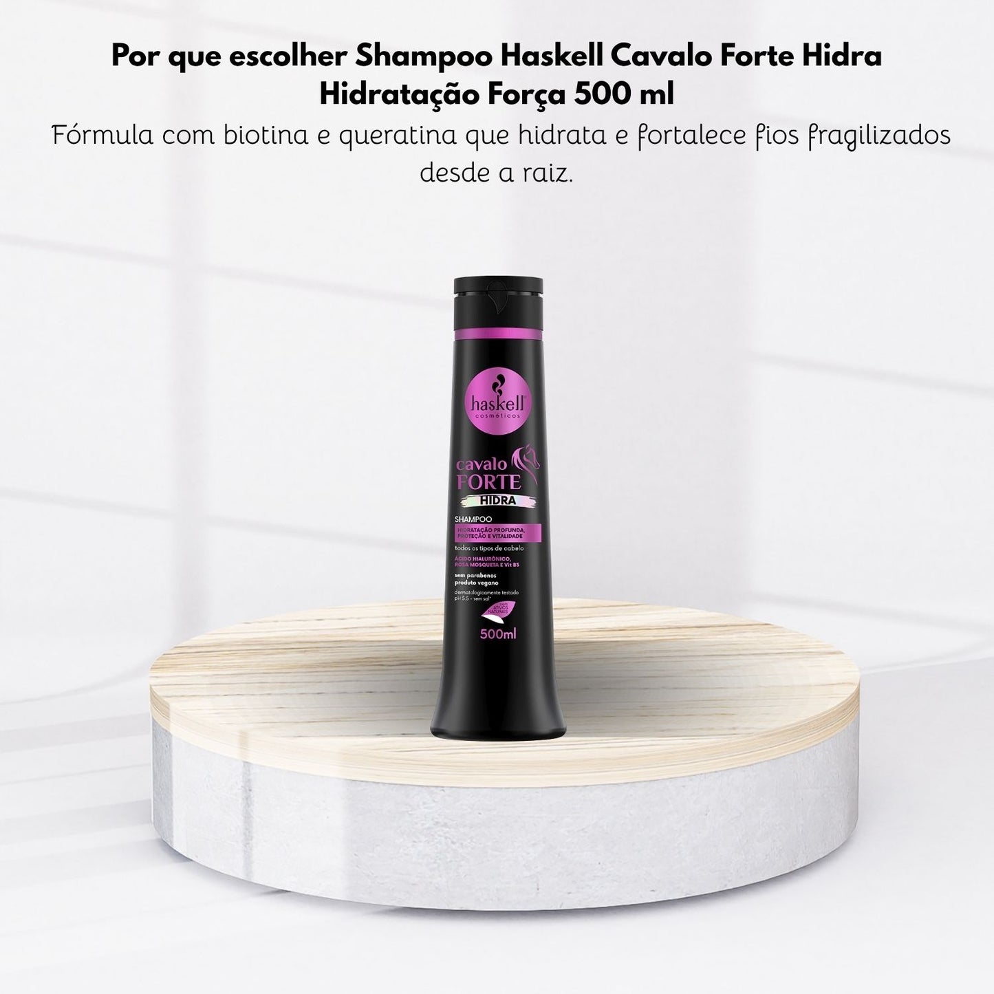Shampoo Haskell Cavalo Forte Hidra Hidratação Força 500 ml