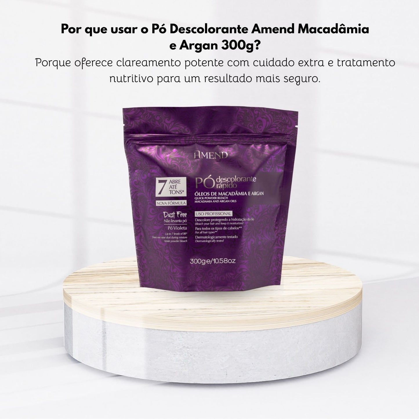 Pó Descolorante Amend Macadâmia e Argan 300 g