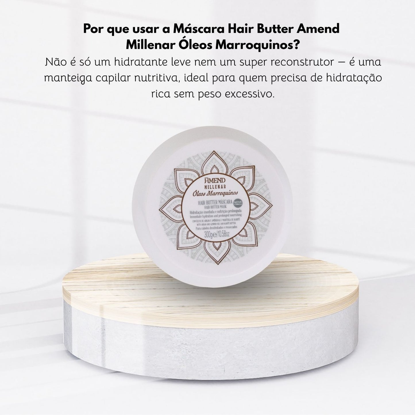 Máscara Hair Butter Amend Millenar Óleos Marroquinos 300 g
