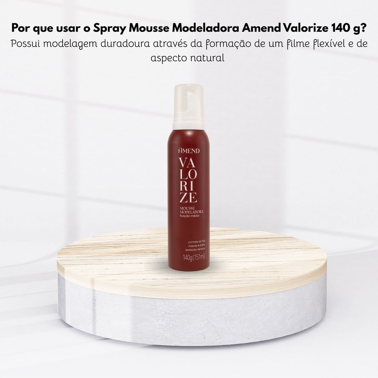 Spray Mousse Modeladora Amend Valorize 140 g