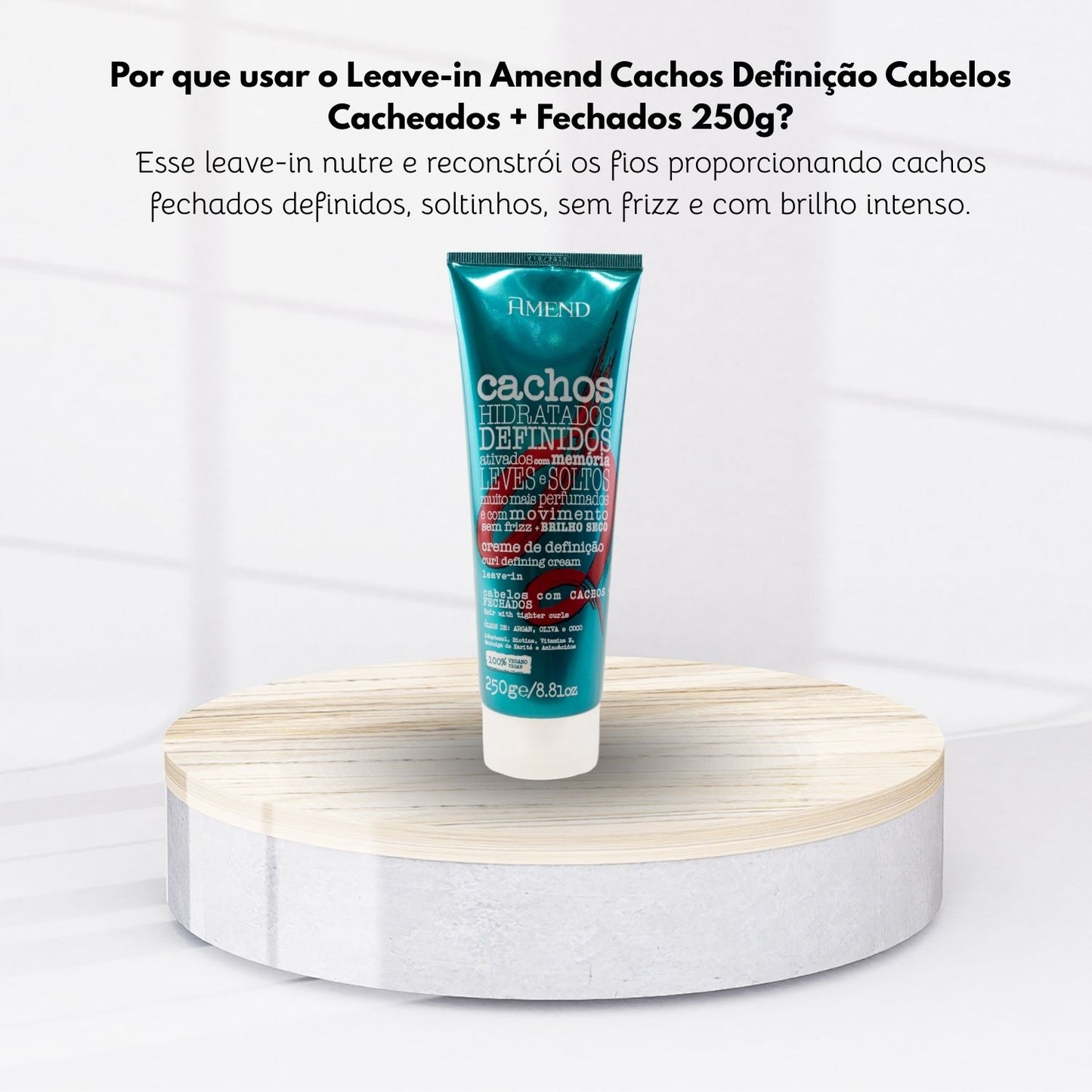 Leave-in Amend Cachos Definição Cabelos Cachos Fechados 250g