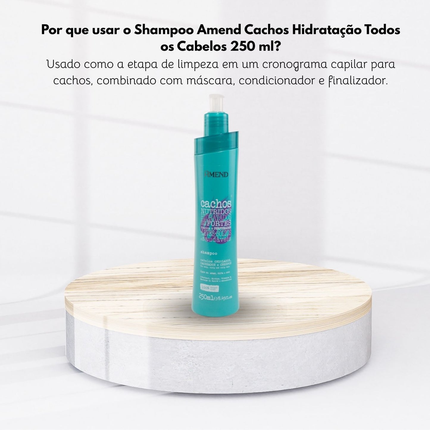 Shampoo Amend Cachos Hidratação Cabelos Cacheados 250 ml