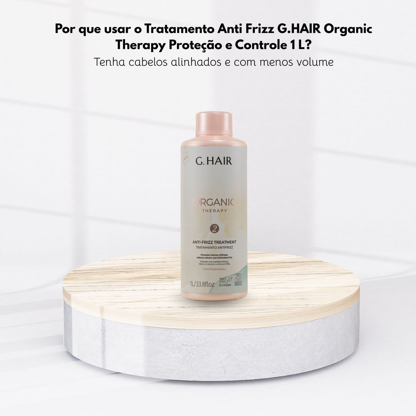 Tratamento Capilar Organic Therapy Anti Frizz Hidratação Controle de Frizz 1 L
