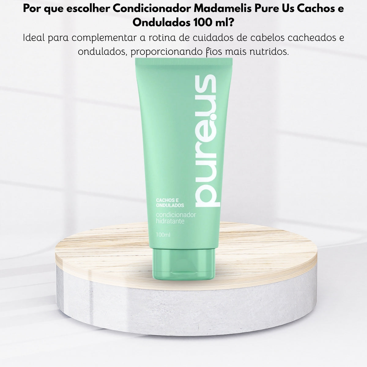 Condicionador Madamelis Pure Us Cachos e Ondulados 100 ml